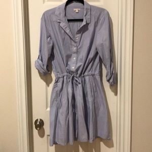 Blur &white striped shirt dress from Gap